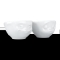 FIFTYEIGHT Schälchen-Set 100ml Grinsend & Küssend weiß
