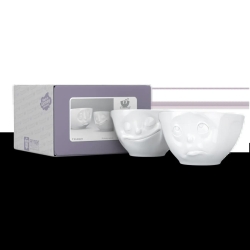 FIFTYEIGHT Schälchen-Set 200ml - Glücklich & Och bitte weiß