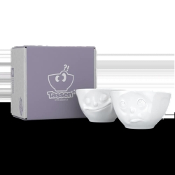 FIFTYEIGHT Schälchen-Set 200ml - Glücklich & Och bitte weiß