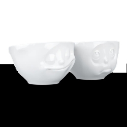 FIFTYEIGHT Schälchen-Set 200ml - Glücklich & Och bitte weiß