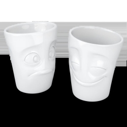 FIFTYEIGHT 350ml Becher - Vergnügt & Verdutzt weiß