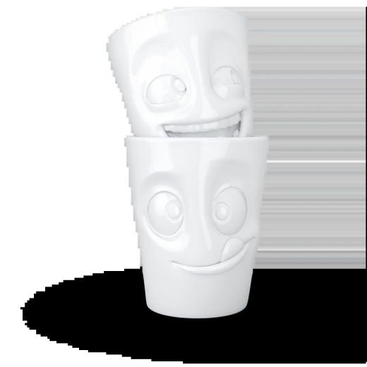FIFTYEIGHT 350ml Becher - Witzig & Lecker weiß