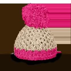 FIFTYEIGHT Eierbecher Mützchen elfenbein/magenta