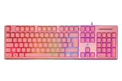 Deltaco Gaming Tastatur USB, RGB, pink, PK75