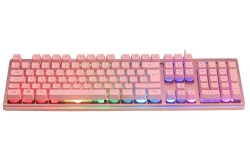Deltaco Gaming Tastatur USB, RGB, pink, PK75