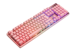 Deltaco Gaming Tastatur USB, RGB, pink, PK75