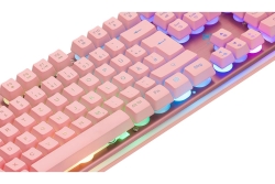 Deltaco Gaming Tastatur USB, RGB, pink, PK75