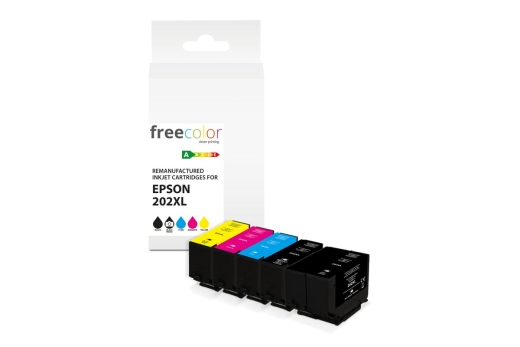 Freecolor Patrone Epson 202XL Multipack BK/C/M/Y/Black photo remanufactured