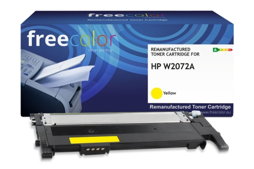 Freecolor Toner HP W2072A yellow mit chip 1000p kompatibel