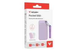 SSD 1TB Verbatim Pocket incl. two sleeves white & purple