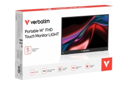 Verbatim Portable Monitor 14 FHD Touchscreen Monitor Light