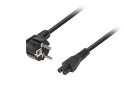 LANBERG Netzkabel CEE 7/7 90°->IEC 320 C5(MICKEY) 3,0m VDE