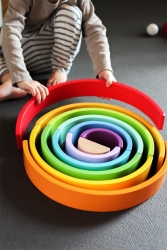Holzbausteine Regenbogen XL