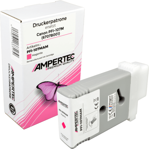 Ampertec Tinte ersetzt Canon PFI-107M 6707B001 magenta