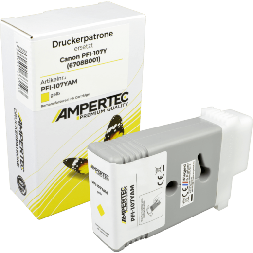 Ampertec Tinte ersetzt Canon PFI-107Y 6708B001 yellow