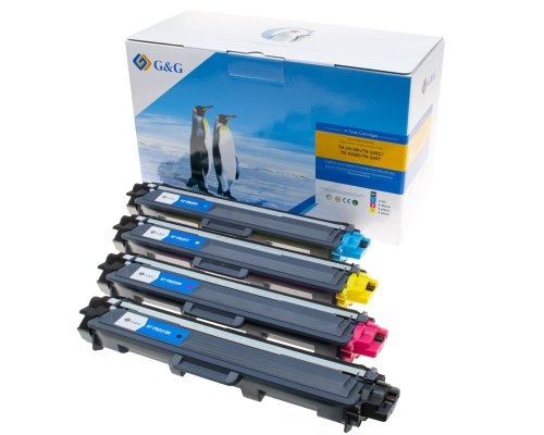 G&G Toner 4er Set für Brother TN241/242/245/246 BK/C/M/Y
