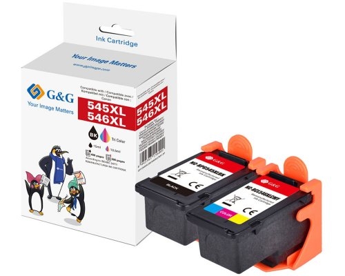 G&G XL-Patronen 2er Set kompatibel mit Canon 546XL/545XL