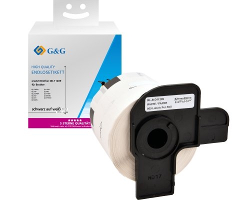 G&G Etiketten 800 Stück kompatibel mit Brother DK-11209