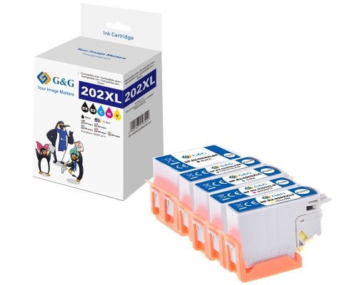 G&G Patronen 5er Set für EPSON 202XL BK/C/M/Y + FotoBK