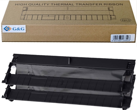 G&G Thermotransferband 2er Set für TD-810-BK 215mmx22m