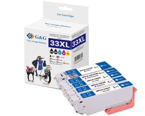 G&G XL-Druckerpatronen 5er Set für Epson 33XL/ T3357