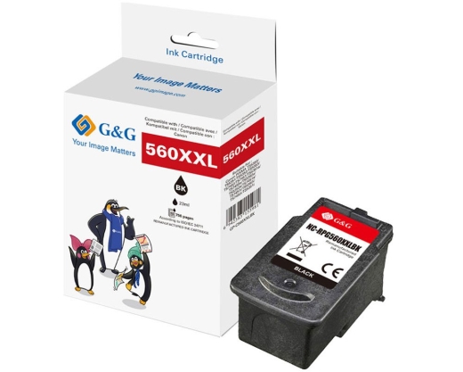 G&G XXL-Druckrpatrone kompatibel mit Canon PG-560XL