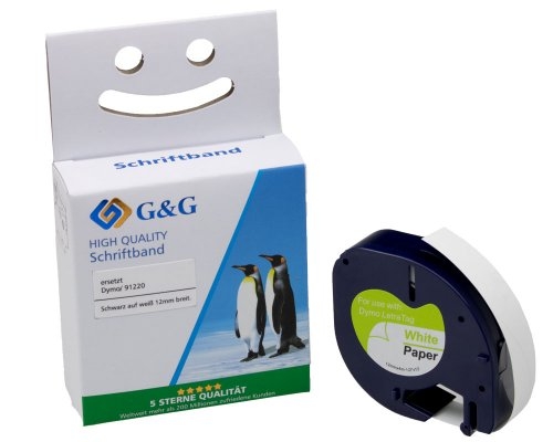 G&G Schriftband kompatibel mit DYMO S0721520/ 91220
