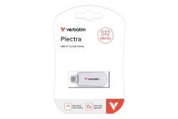 USB-Stick 512GB Verbatim 3.2 Typ C Plectra Flash Drive white