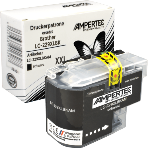 Ampertec Tinte kompatibel mit Brother LC-229XLBK schwarz