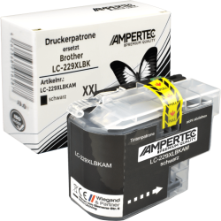 Ampertec Tinte kompatibel mit Brother LC-229XLBK schwarz