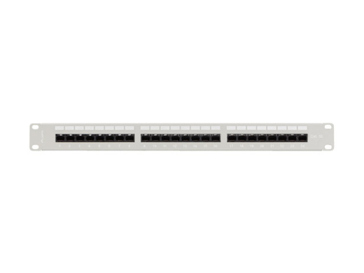 LANBERG 19 Patchpanel 1U 24-Port CAT.5E UTP + Kabelorg. gr