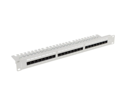 LANBERG 19 Patchpanel 1U 24-Port CAT.5E UTP + Kabelorg. gr