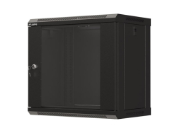 LANBERG 19 9U 540x350 Wandgehäuse Glastür (FlatPack) sw