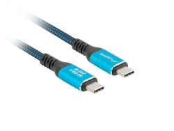 LANBERG USB-C M/M USB4 Kabel 0,5m 240W 8K 60Hz schwarz/blau