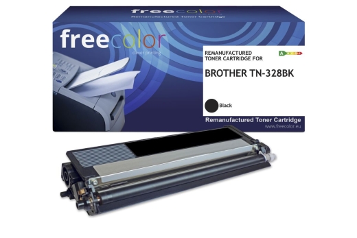 Freecolor Toner Brother TN-328BK black 6000 Seiten remanufactured