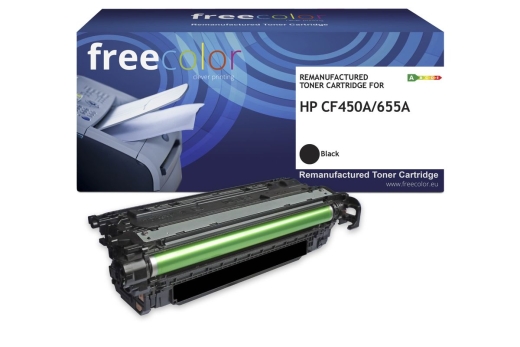 Freecolor Toner HP 655A (CF450A) black 12500 Seiten remanufactured