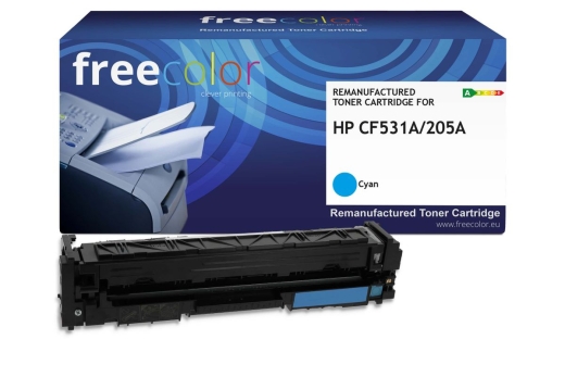 Freecolor Toner HP 205A (CF531A) cyan 900 Seiten remanufactured
