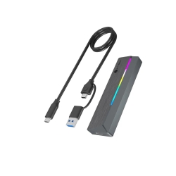 Geh. IcyBox für NVMe M.2/SATA SSD 10Gbps USB3.2 GEN2...