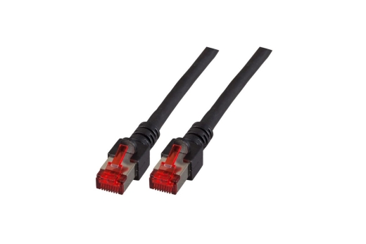 EFB RJ45 Patchkabel S/FTP Cat.6A LSZH 0.15m schwarz