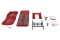 Amewi Tieflader-Sattelauflieger Dreiachse Scania 1:18 rot 8+