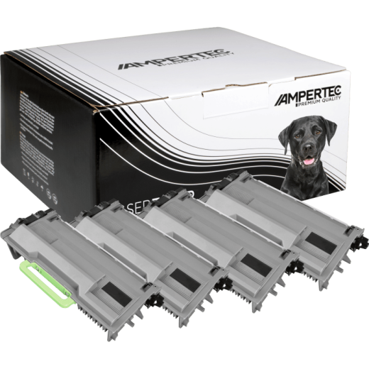 4 Ampertec Toner ersetzt Brother TN-3480 Multipack schwarz