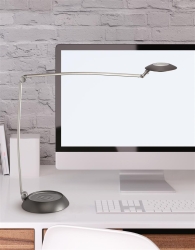 MAUL LED Tischleuchte MAULspace mit Standfuß dimmbar silber retail