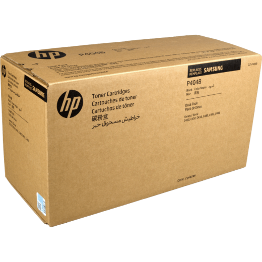 2 HP (Samsung) Toner CLT-P404B/ELS SU364A Doppelpack schwarz