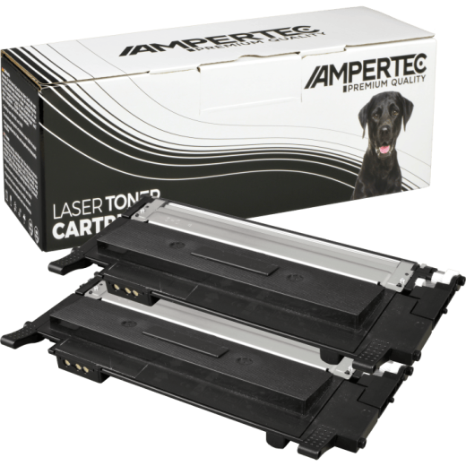 2 Ampertec Toner ersetzt HP CLT-P404B/ELS SU364A Doppelpack schwarz