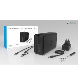 Raid System IcyBox für 2-Bay 2,5/3,5 SATA HDD/SSD