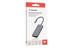 USB-C Verbatim Essentials Multiport HUB 6-Port with RJ45