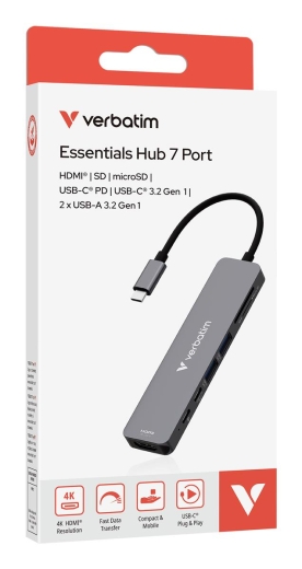 USB-C Verbatim Essentials Multiport HUB 7-Port