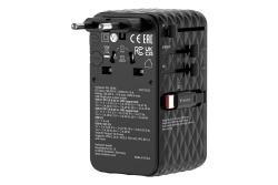 Verbatim ChargenTravel Adapter 70W 2C retractable black
