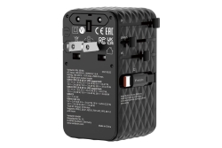 Verbatim ChargenTravel Adapter 70W 2C retractable black