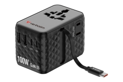 Verbatim ChargenTravel Adapter 100W 1C retractable black